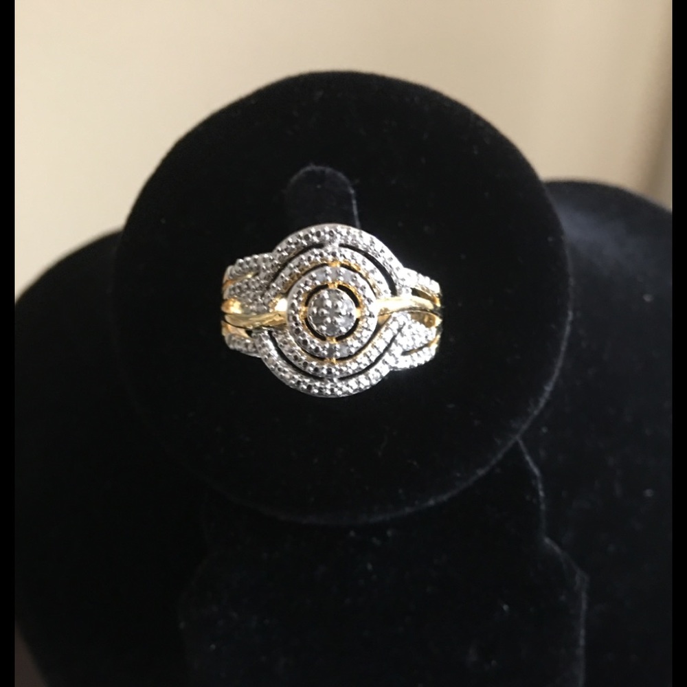 Sliver & Goldtone Brass Ring